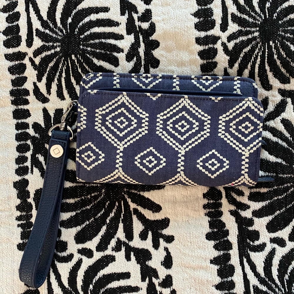 THIRTY-ONE Perfect Cents Wallet - Navy Jean Print